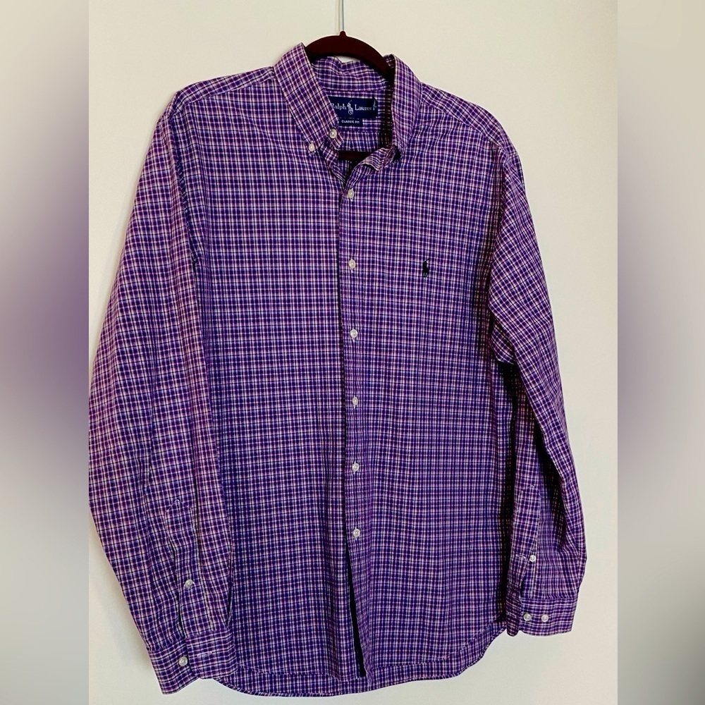 Men’s Ralph Lauren Classic Fit Button Down Shirt, Size 16 1/2 L​​​​​​​